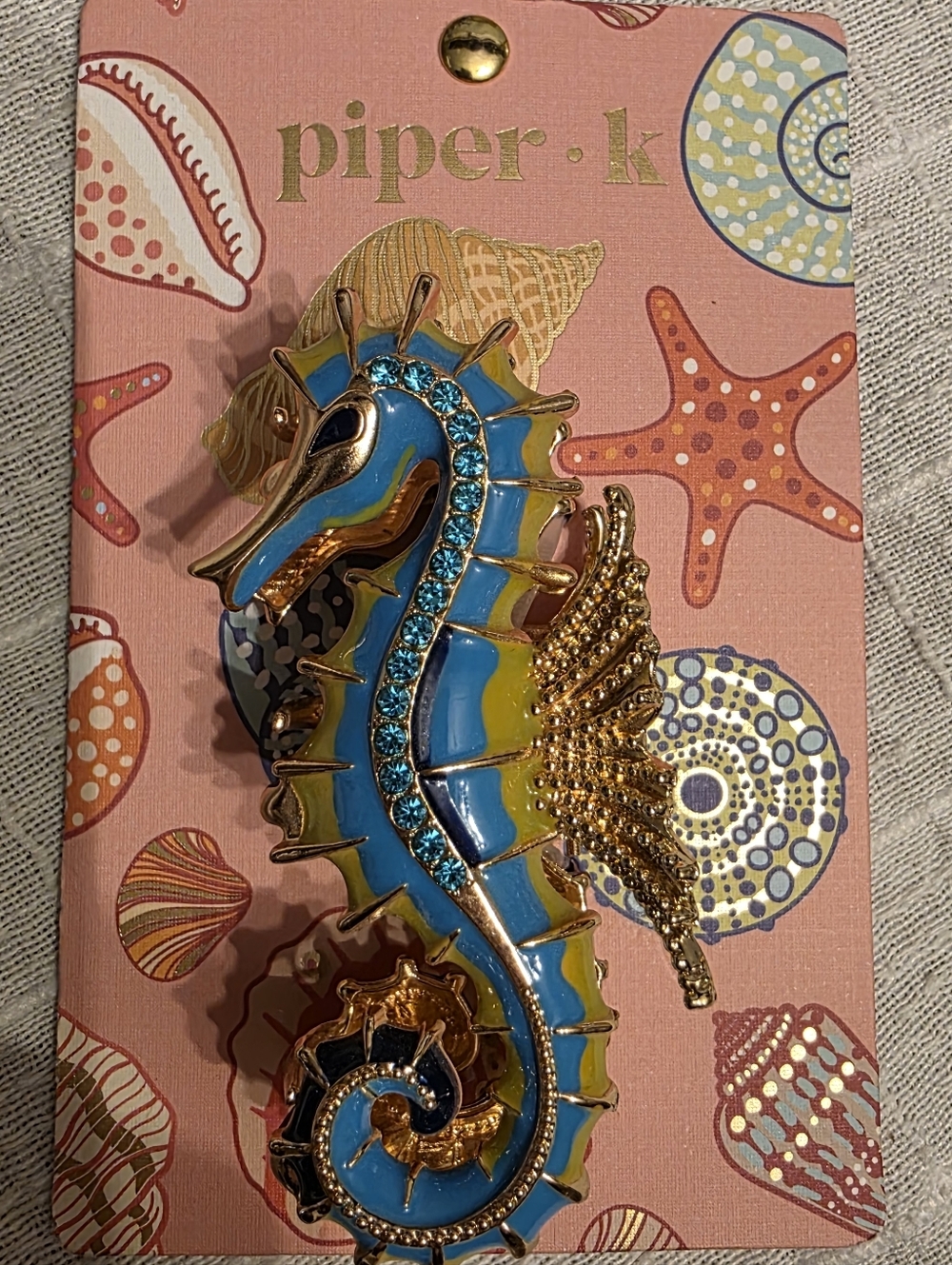 NWT PIPER K Seahorse Hair Clip